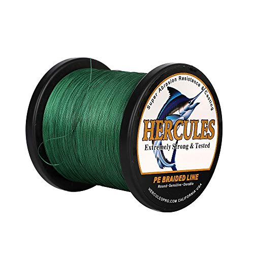 Hercules Super Cast 100m - 2000m 109-2196 Yards Geflochtene Angelschnur 6lb - 100lb Test für Salzwasser Süßwasser PE Geflecht Fischdraht Superline 4 Stränge von HERCULES