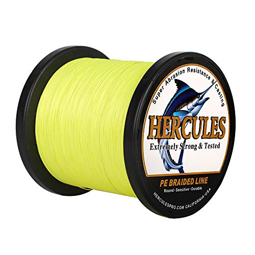 Hercules Super Cast 100m - 2000m 109-2196 Yards Geflochtene Angelschnur 6lb - 100lb Test für Salzwasser Süßwasser PE Geflecht Fischdraht Superline 4 Stränge von HERCULES