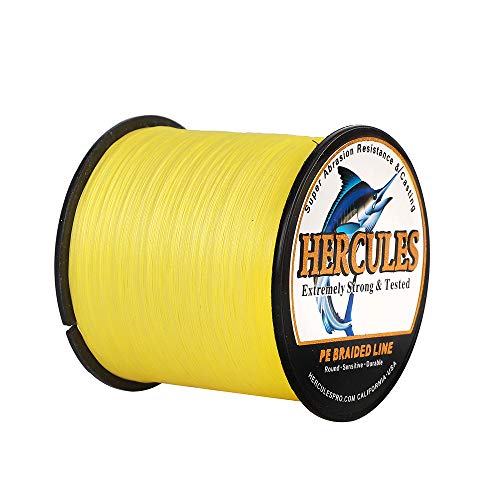 Hercules Super Cast 100m - 2000m 109-2196 Yards Geflochtene Angelschnur 6lb - 100lb Test für Salzwasser Süßwasser PE Geflecht Fischdraht Superline 4 Stränge von HERCULES