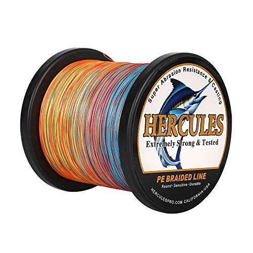 Hercules Super Cast 100m - 2000m 109-2196 Yards Geflochtene Angelschnur 6lb - 100lb Test für Salzwasser Süßwasser PE Geflecht Fischdraht Superline 4 Stränge Hercules Super Cast 100m - 2000m 109-2196 Yards Geflochtene Angelschnur 6lb - 100lb Test für Salzwasser Süßwasser PE Geflecht Fischdraht Superline 4 Stränge von HERCULES