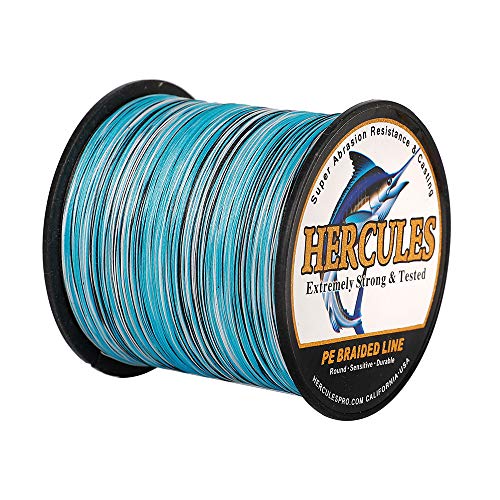 Hercules Super Cast 100m - 2000m 109-2196 Yards Geflochtene Angelschnur 6lb - 100lb Test für Salzwasser Süßwasser PE Geflecht Fischdraht Superline 4 Stränge von HERCULES