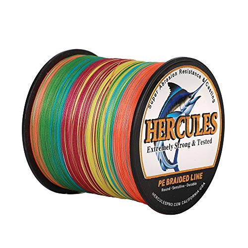 Hercules Super Cast 100m - 2000m 109-2196 Yards Geflochtene Angelschnur 6lb - 100lb Test für Salzwasser Süßwasser PE Geflecht Fischdraht Superline 4 Stränge von HERCULES