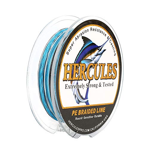 Hercules Super Cast 100m - 2000m 109-2196 Yards Geflochtene Angelschnur 6lb - 100lb Test für Salzwasser Süßwasser PE Geflecht Fischdraht Superline 4 Stränge Hercules Super Cast 100m - 2000m 109-2196 Yards Geflochtene Angelschnur 6lb - 100lb Test für Salzwasser Süßwasser PE Geflecht Fischdraht Superline 4 Stränge von HERCULES