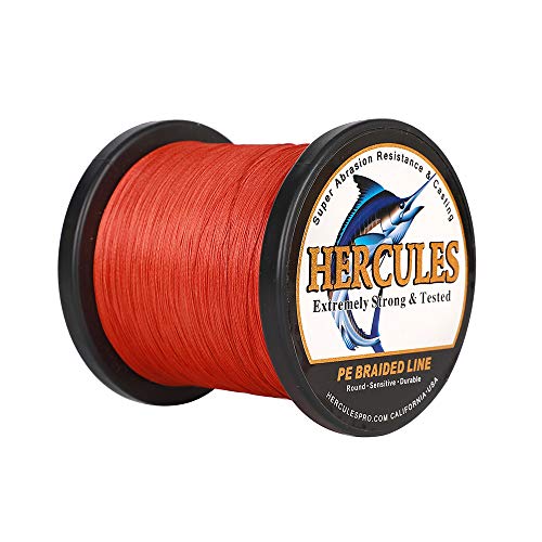 Hercules Super Cast 100m - 2000m 109-2196 Yards Geflochtene Angelschnur 6lb - 100lb Test für Salzwasser Süßwasser PE Geflecht Fischdraht Superline 4 Stränge von HERCULES