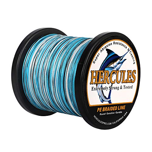 Hercules Super Cast 100m - 2000m 109-2196 Yards Geflochtene Angelschnur 6lb - 100lb Test für Salzwasser Süßwasser PE Geflecht Fischdraht Superline 4 Stränge von HERCULES