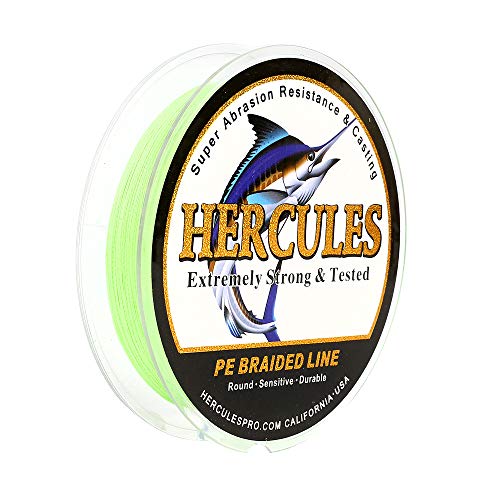 Hercules Super Cast 100m - 2000m 109-2196 Yards Geflochtene Angelschnur 6lb - 100lb Test für Salzwasser Süßwasser PE Geflecht Fischdraht Superline 4 Stränge von HERCULES