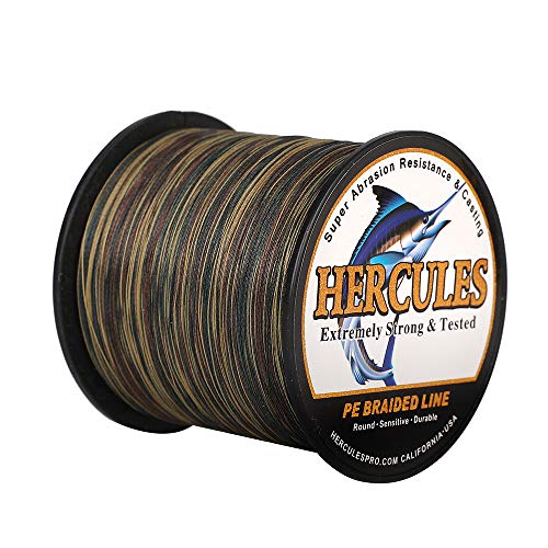 Hercules Super Cast 100m - 2000m 109-2196 Yards Geflochtene Angelschnur 6lb - 100lb Test für Salzwasser Süßwasser PE Geflecht Fischdraht Superline 4 Stränge von HERCULES