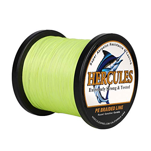 Hercules Super Cast 100m - 2000m 109-2196 Yards Geflochtene Angelschnur 6lb - 100lb Test für Salzwasser Süßwasser PE Geflecht Fischdraht Superline 4 Stränge Hercules Super Cast 100m - 2000m 109-2196 Yards Geflochtene Angelschnur 6lb - 100lb Test für Salzwasser Süßwasser PE Geflecht Fischdraht Superline 4 Stränge von HERCULES