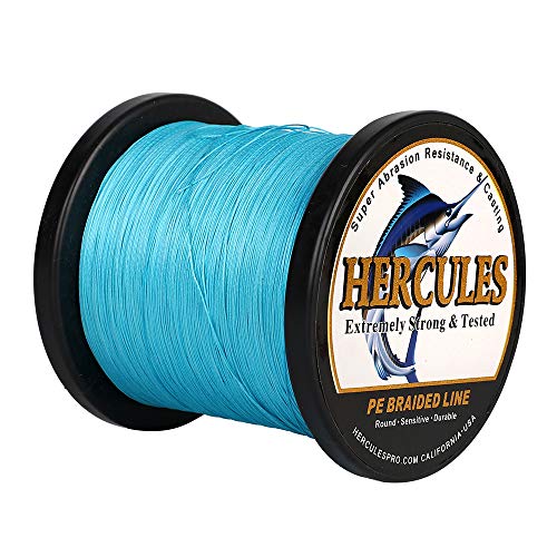 Hercules Super Cast 100m - 2000m 109-2196 Yards Geflochtene Angelschnur 6lb - 100lb Test für Salzwasser Süßwasser PE Geflecht Fischdraht Superline 4 Stränge Hercules Super Cast 100m - 2000m 109-2196 Yards Geflochtene Angelschnur 6lb - 100lb Test für Salzwasser Süßwasser PE Geflecht Fischdraht Superline 4 Stränge von HERCULES