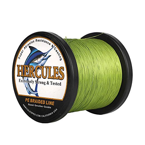 HERCULES Super Cast 100m - 2000m Yards Geflochtene Angelschnur 10lb - 300lb Test für Salzwasser Süßwasser PE Geflecht Fischdraht Superline 8 Stränge HERCULES Super Cast 100m - 2000m Yards Geflochtene Angelschnur 10lb - 300lb Test für Salzwasser Süßwasser PE Geflecht Fischdraht Superline 8 Stränge von HERCULES