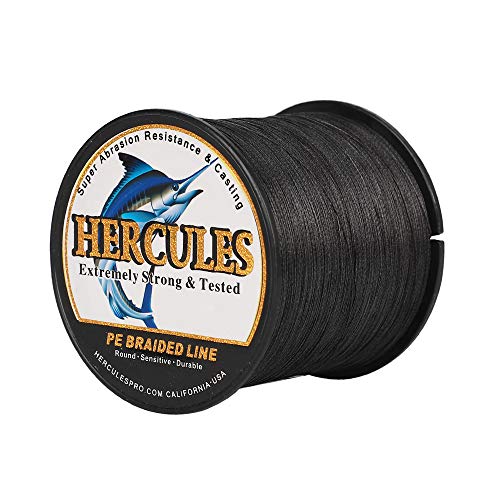 HERCULES Super Cast 100m - 2000m Yards Geflochtene Angelschnur 10lb - 300lb Test für Salzwasser Süßwasser PE Geflecht Fischdraht Superline 8 Stränge von HERCULES