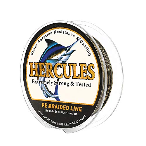 Hercules Super Cast 100m - 2000m Yards Geflochtene Angelschnur 10lb - 300lb Test für Salzwasser Süßwasser PE Geflecht Fischdraht Superline 8 Stränge von HERCULES