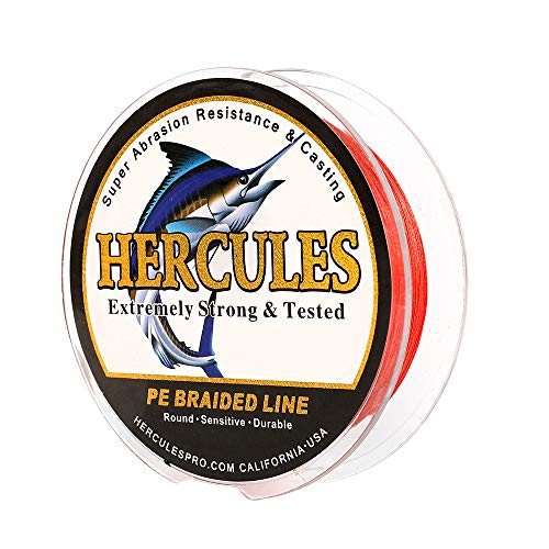 HERCULES Super Cast 100m - 2000m Yards Geflochtene Angelschnur 10lb - 300lb Test für Salzwasser Süßwasser PE Geflecht Fischdraht Superline 8 Stränge HERCULES Super Cast 100m - 2000m Yards Geflochtene Angelschnur 10lb - 300lb Test für Salzwasser Süßwasser PE Geflecht Fischdraht Superline 8 Stränge von HERCULES