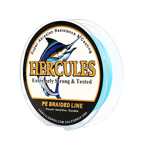 HERCULES Super Cast 100m - 2000m Yards Geflochtene Angelschnur 10lb - 300lb Test für Salzwasser Süßwasser PE Geflecht Fischdraht Superline 8 Stränge HERCULES Super Cast 100m - 2000m Yards Geflochtene Angelschnur 10lb - 300lb Test für Salzwasser Süßwasser PE Geflecht Fischdraht Superline 8 Stränge von HERCULES