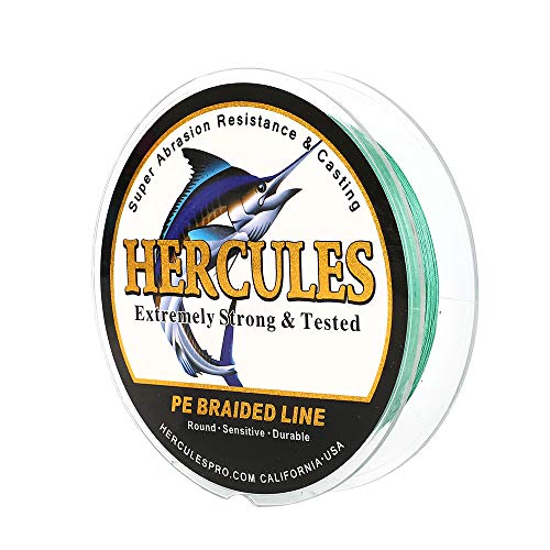 HERCULES Super Cast 100m - 2000m Yards Geflochtene Angelschnur 10lb - 300lb Test für Salzwasser Süßwasser PE Geflecht Fischdraht Superline 8 Stränge von HERCULES