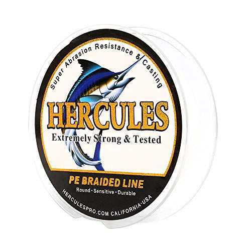 HERCULES Super Cast 100m - 2000m Yards Geflochtene Angelschnur 10lb - 300lb Test für Salzwasser Süßwasser PE Geflecht Fischdraht Superline 8 Stränge HERCULES Super Cast 100m - 2000m Yards Geflochtene Angelschnur 10lb - 300lb Test für Salzwasser Süßwasser PE Geflecht Fischdraht Superline 8 Stränge von HERCULES