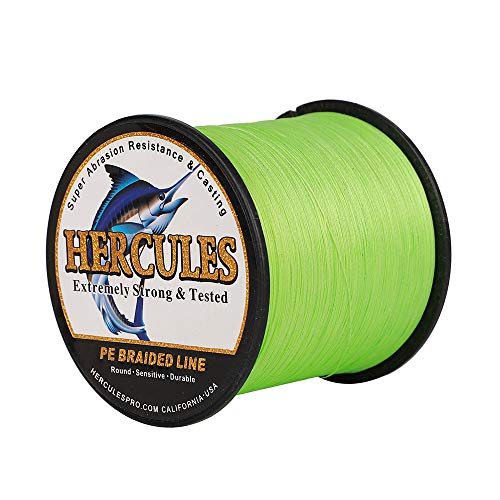 HERCULES Super Cast 100m - 2000m Yards Geflochtene Angelschnur 10lb - 300lb Test für Salzwasser Süßwasser PE Geflecht Fischdraht Superline 8 Stränge HERCULES Super Cast 100m - 2000m Yards Geflochtene Angelschnur 10lb - 300lb Test für Salzwasser Süßwasser PE Geflecht Fischdraht Superline 8 Stränge von HERCULES