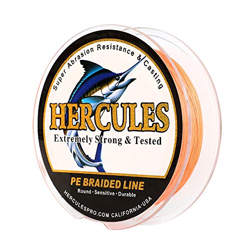 HERCULES Super Cast 100m - 2000m Yards Geflochtene Angelschnur 10lb - 300lb Test für Salzwasser Süßwasser PE Geflecht Fischdraht Superline 8 Stränge HERCULES Super Cast 100m - 2000m Yards Geflochtene Angelschnur 10lb - 300lb Test für Salzwasser Süßwasser PE Geflecht Fischdraht Superline 8 Stränge von HERCULES