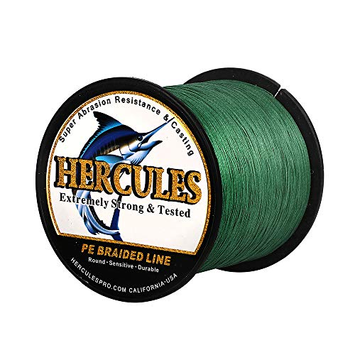 HERCULES Super Cast 100m - 2000m Yards Geflochtene Angelschnur 10lb - 300lb Test für Salzwasser Süßwasser PE Geflecht Fischdraht Superline 8 Stränge HERCULES Super Cast 100m - 2000m Yards Geflochtene Angelschnur 10lb - 300lb Test für Salzwasser Süßwasser PE Geflecht Fischdraht Superline 8 Stränge von HERCULES
