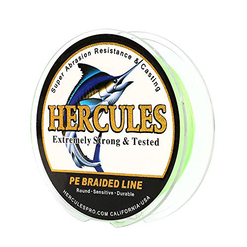 Hercules Super Cast 100m - 2000m Yards Geflochtene Angelschnur 10lb - 300lb Test für Salzwasser Süßwasser PE Geflecht Fischdraht Superline 8 Stränge von HERCULES