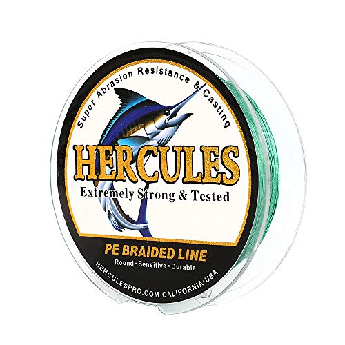 HERCULES Super Cast 100m - 2000m Yards Geflochtene Angelschnur 10lb - 300lb Test für Salzwasser Süßwasser PE Geflecht Fischdraht Superline 8 Stränge HERCULES Super Cast 100m - 2000m Yards Geflochtene Angelschnur 10lb - 300lb Test für Salzwasser Süßwasser PE Geflecht Fischdraht Superline 8 Stränge von HERCULES