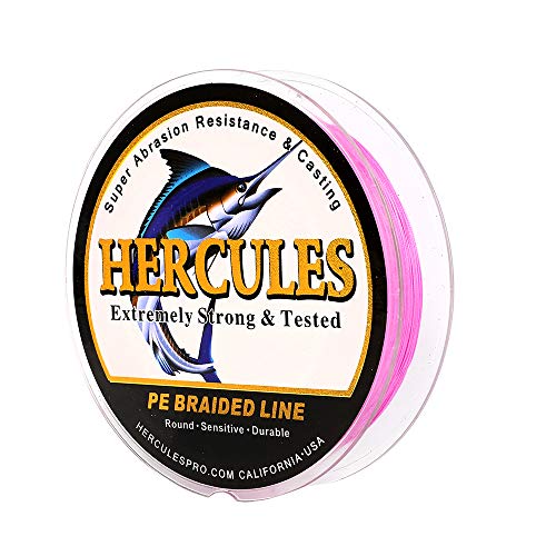 Hercules Super Cast 100m - 2000m Yards Geflochtene Angelschnur 10lb - 300lb Test für Salzwasser Süßwasser PE Geflecht Fischdraht Superline 8 Stränge von HERCULES