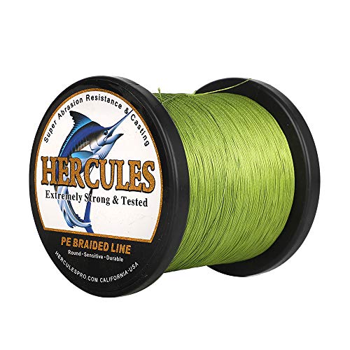 Hercules Super Cast 100m - 2000m Yards Geflochtene Angelschnur 10lb - 300lb Test für Salzwasser Süßwasser PE Geflecht Fischdraht Superline 8 Stränge von HERCULES