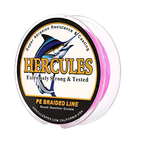 Hercules Super Cast 100m - 2000m Yards Geflochtene Angelschnur 10lb - 300lb Test für Salzwasser Süßwasser PE Geflecht Fischdraht Superline 8 Stränge von HERCULES