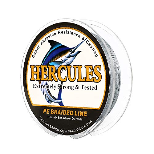 Hercules Super Cast 100m - 2000m Yards Geflochtene Angelschnur 10lb - 300lb Test für Salzwasser Süßwasser PE Geflecht Fischdraht Superline 8 Stränge von HERCULES