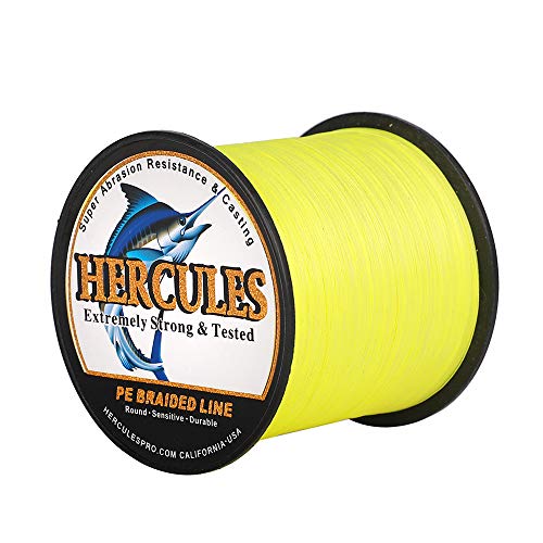 HERCULES Super Cast 100m - 2000m Yards Geflochtene Angelschnur 10lb - 300lb Test für Salzwasser Süßwasser PE Geflecht Fischdraht Superline 8 Stränge HERCULES Super Cast 100m - 2000m Yards Geflochtene Angelschnur 10lb - 300lb Test für Salzwasser Süßwasser PE Geflecht Fischdraht Superline 8 Stränge von HERCULES