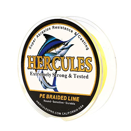 HERCULES Super Cast 100m - 2000m Yards Geflochtene Angelschnur 10lb - 300lb Test für Salzwasser Süßwasser PE Geflecht Fischdraht Superline 8 Stränge HERCULES Super Cast 100m - 2000m Yards Geflochtene Angelschnur 10lb - 300lb Test für Salzwasser Süßwasser PE Geflecht Fischdraht Superline 8 Stränge von HERCULES