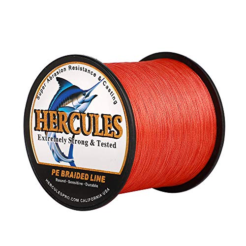 Hercules Super Cast 100m - 2000m Yards Geflochtene Angelschnur 10lb - 300lb Test für Salzwasser Süßwasser PE Geflecht Fischdraht Superline 8 Stränge von HERCULES