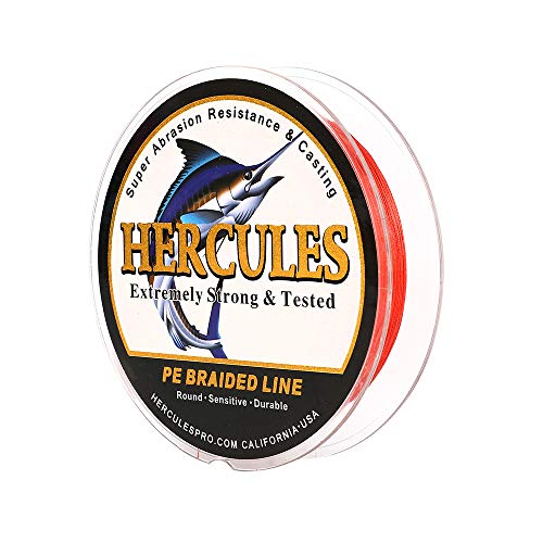 Hercules Super Cast 100m - 2000m Yards Geflochtene Angelschnur 10lb - 300lb Test für Salzwasser Süßwasser PE Geflecht Fischdraht Superline 8 Stränge von HERCULES