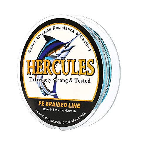 Hercules Super Cast 100m - 2000m Yards Geflochtene Angelschnur 10lb - 300lb Test für Salzwasser Süßwasser PE Geflecht Fischdraht Superline 8 Stränge von HERCULES