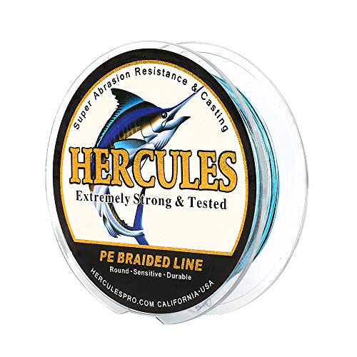 HERCULES Super Cast 100m - 2000m Yards Geflochtene Angelschnur 10lb - 300lb Test für Salzwasser Süßwasser PE Geflecht Fischdraht Superline 8 Stränge HERCULES Super Cast 100m - 2000m Yards Geflochtene Angelschnur 10lb - 300lb Test für Salzwasser Süßwasser PE Geflecht Fischdraht Superline 8 Stränge von HERCULES