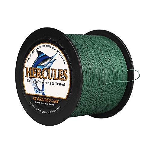 HERCULES Super Cast 100m - 2000m Yards Geflochtene Angelschnur 10lb - 300lb Test für Salzwasser Süßwasser PE Geflecht Fischdraht Superline 8 Stränge HERCULES Super Cast 100m - 2000m Yards Geflochtene Angelschnur 10lb - 300lb Test für Salzwasser Süßwasser PE Geflecht Fischdraht Superline 8 Stränge von HERCULES