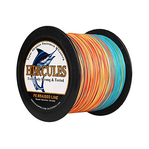 HERCULES Super Cast 100m - 2000m Yards Geflochtene Angelschnur 10lb - 300lb Test für Salzwasser Süßwasser PE Geflecht Fischdraht Superline 8 Stränge HERCULES Super Cast 100m - 2000m Yards Geflochtene Angelschnur 10lb - 300lb Test für Salzwasser Süßwasser PE Geflecht Fischdraht Superline 8 Stränge von HERCULES