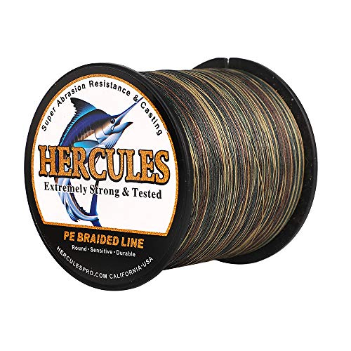 Hercules Super Cast 100m - 2000m Yards Geflochtene Angelschnur 10lb - 300lb Test für Salzwasser Süßwasser PE Geflecht Fischdraht Superline 8 Stränge von HERCULES