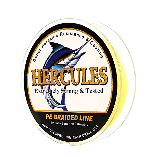 HERCULES Super Cast 100m - 2000m Yards Geflochtene Angelschnur 10lb - 300lb Test für Salzwasser Süßwasser PE Geflecht Fischdraht Superline 8 Stränge HERCULES Super Cast 100m - 2000m Yards Geflochtene Angelschnur 10lb - 300lb Test für Salzwasser Süßwasser PE Geflecht Fischdraht Superline 8 Stränge von HERCULES