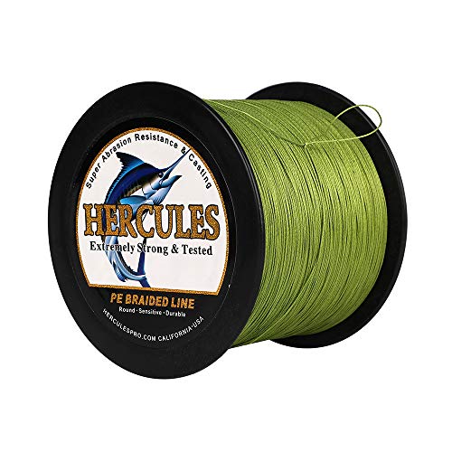 HERCULES Super Cast 100m - 2000m Yards Geflochtene Angelschnur 10lb - 300lb Test für Salzwasser Süßwasser PE Geflecht Fischdraht Superline 8 Stränge HERCULES Super Cast 100m - 2000m Yards Geflochtene Angelschnur 10lb - 300lb Test für Salzwasser Süßwasser PE Geflecht Fischdraht Superline 8 Stränge von HERCULES