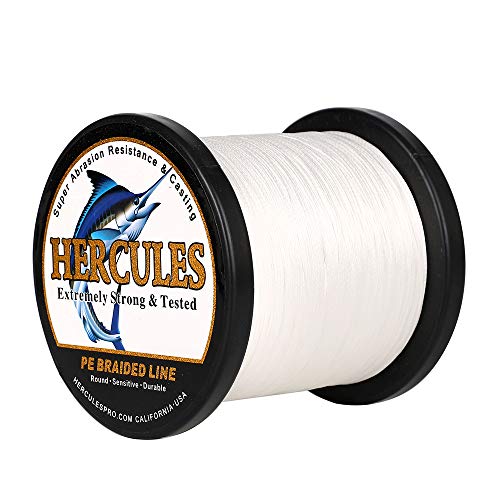 HERCULES Super Cast 100m - 2000m Yards Geflochtene Angelschnur 10lb - 300lb Test für Salzwasser Süßwasser PE Geflecht Fischdraht Superline 8 Stränge HERCULES Super Cast 100m - 2000m Yards Geflochtene Angelschnur 10lb - 300lb Test für Salzwasser Süßwasser PE Geflecht Fischdraht Superline 8 Stränge von HERCULES