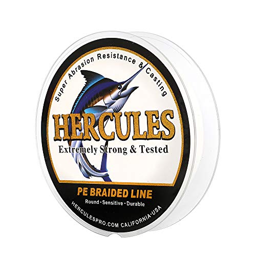 HERCULES Super Cast 100m - 2000m Yards Geflochtene Angelschnur 10lb - 300lb Test für Salzwasser Süßwasser PE Geflecht Fischdraht Superline 8 Stränge HERCULES Super Cast 100m - 2000m Yards Geflochtene Angelschnur 10lb - 300lb Test für Salzwasser Süßwasser PE Geflecht Fischdraht Superline 8 Stränge von HERCULES