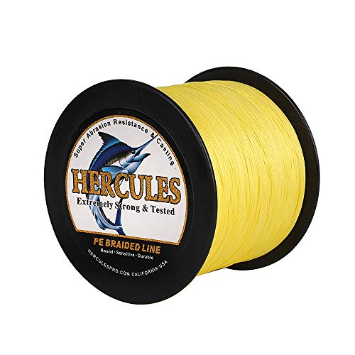 HERCULES Super Cast 100m - 2000m Yards Geflochtene Angelschnur 10lb - 300lb Test für Salzwasser Süßwasser PE Geflecht Fischdraht Superline 8 Stränge HERCULES Super Cast 100m - 2000m Yards Geflochtene Angelschnur 10lb - 300lb Test für Salzwasser Süßwasser PE Geflecht Fischdraht Superline 8 Stränge von HERCULES
