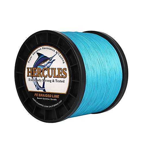 HERCULES Super Cast 100m - 2000m Yards Geflochtene Angelschnur 10lb - 300lb Test für Salzwasser Süßwasser PE Geflecht Fischdraht Superline 8 Stränge HERCULES Super Cast 100m - 2000m Yards Geflochtene Angelschnur 10lb - 300lb Test für Salzwasser Süßwasser PE Geflecht Fischdraht Superline 8 Stränge von HERCULES