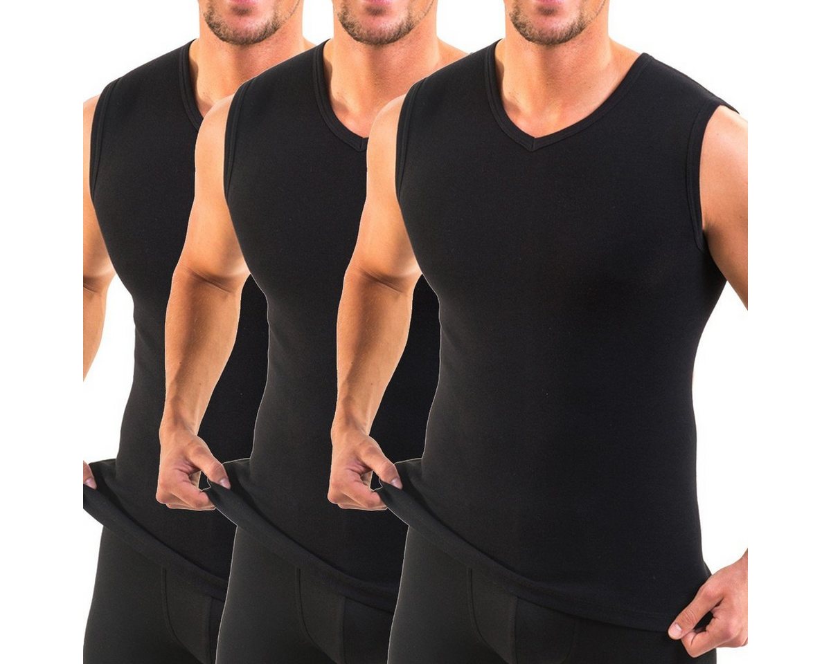 HERMKO Achseltop 3050 3er Pack Herren Muskelshirt V-Ausschnitt aus 100% Bio-Baumwolle HERMKO Achseltop 3050 3er Pack Herren Muskelshirt V-Ausschnitt aus 100% Bio-Baumwolle von HERMKO