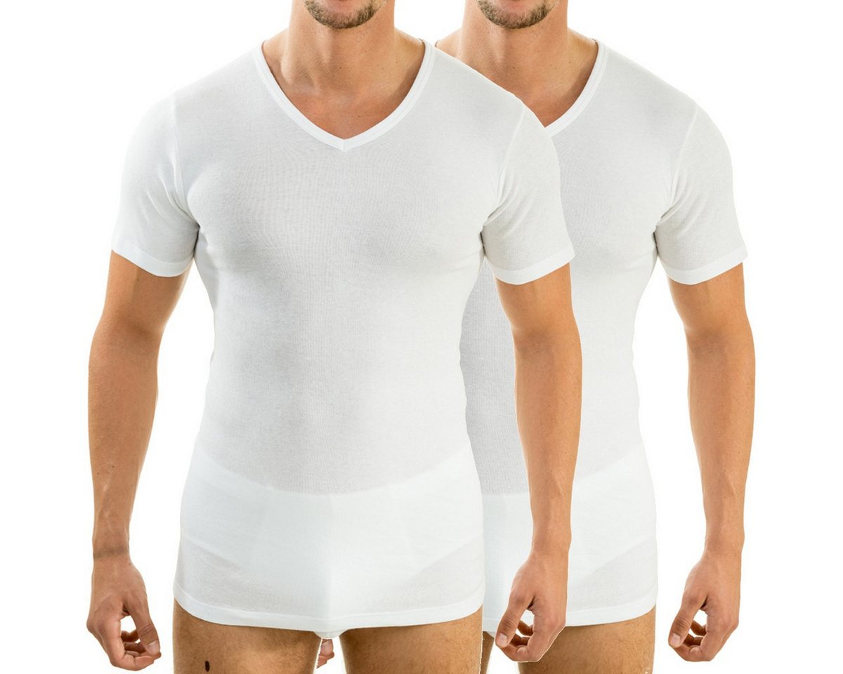 HERMKO Funktionsunterhemd 64880 2er Pack Herren kurzarm Funktionsshirt mit V-Neck HERMKO Funktionsunterhemd 64880 2er Pack Herren kurzarm Funktionsshirt mit V-Neck von HERMKO