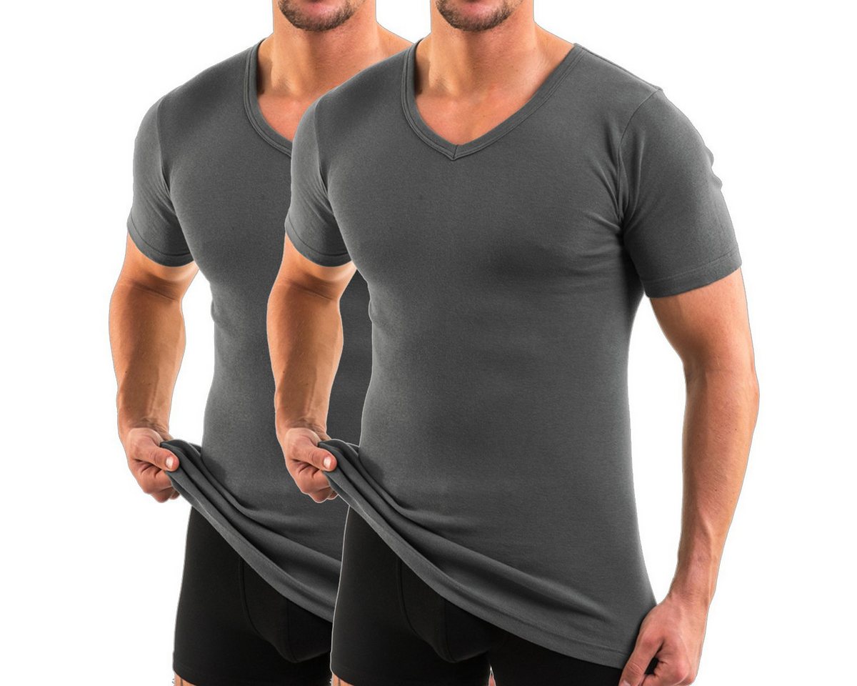 HERMKO Funktionsunterhemd 64880 2er Pack Herren kurzarm Funktionsshirt mit V-Neck HERMKO Funktionsunterhemd 64880 2er Pack Herren kurzarm Funktionsshirt mit V-Neck von HERMKO