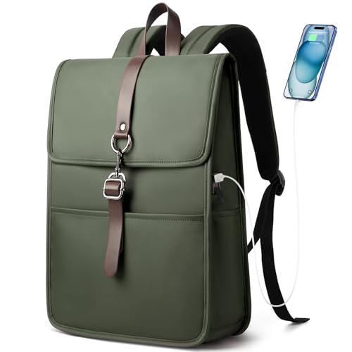 HEROIC KNIGHT Rucksack Damen, Laptop Backpack 15,6 zoll Business Rucksack Herren mit USB-Anschluss, Eleganter Tagesrucksack, Schulrucksack, Backpack women für Uni Büro Business Arbeit, Grün HEROIC KNIGHT Rucksack Damen, Laptop Backpack 15,6 zoll Business Rucksack Herren mit USB-Anschluss, Eleganter Tagesrucksack, Schulrucksack, Backpack women für Uni Büro Business Arbeit, Grün von HEROIC KNIGHT