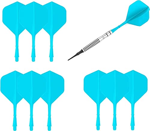 HERZWILD Dart Schäfte und Flights aus einem Stück Dartpfeile Zubehör Dart filghts Dart shafts (Blau) von HERZWILD