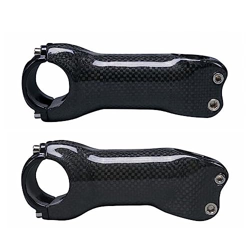 HESHUYAN Fahrradvorbauten 1 Pcs Fahrrad Vorbau Carbon Vorbau for Rennrad MTB Radfahren Fahrrad Berg Teile Glanz 3K Finish Winkel 6/17 Grad Fahrradstiel(6 Degree 90mm) von HESHUYAN